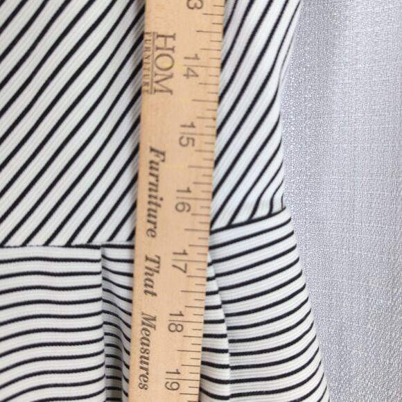 Anthropologie Postmark Dress Womens S Black Stripe Criss Cross Back - Picture 8 of 11